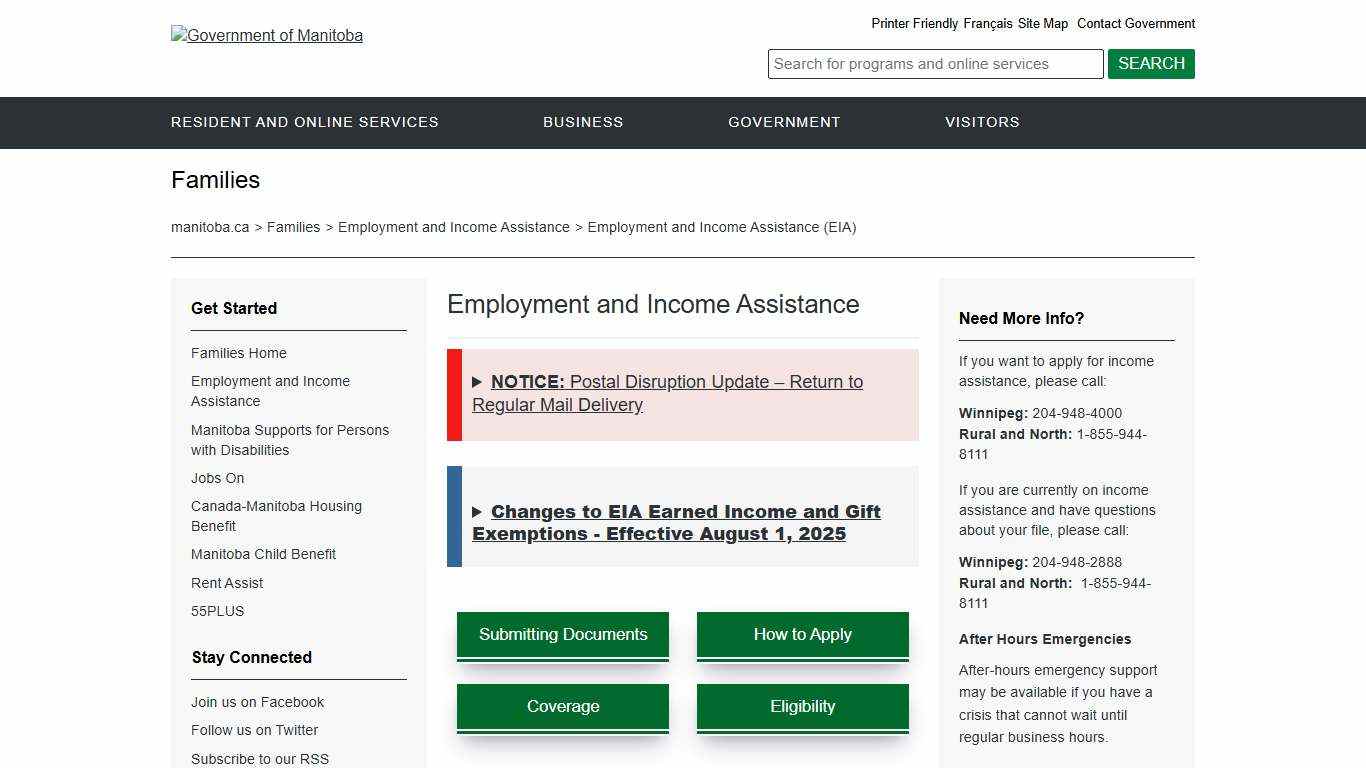Province of Manitoba | fs - Employment and Income Assistance (EIA)
